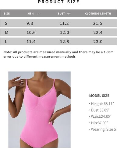 Women's Ribbed Bodysuit Adjustable Spaghetti Strap V Neck Slim Fit Seamless One Piece for Casual or Layering in Saudi Arabia