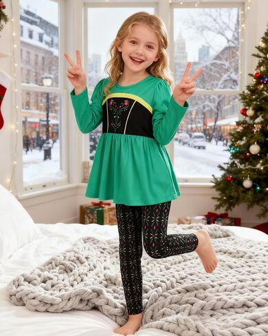 Toddler Girl Clothes Long Sleeve T-Shirt + Leggings Princess Toddlers Girls Outfits 2-7Y Kid 2Pcs Sets in Saudi Arabia
