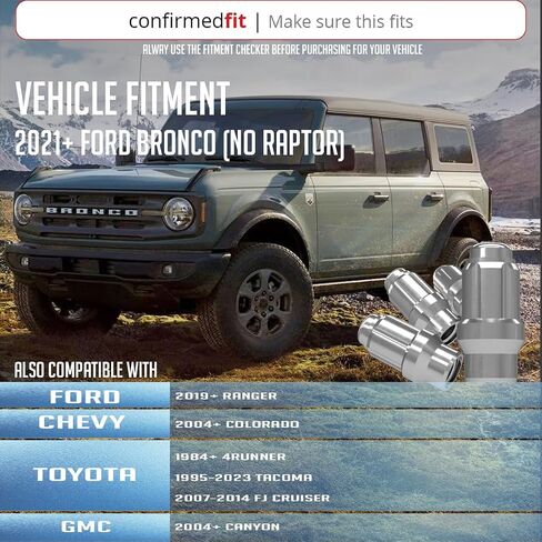 أجزاء ملحقات العجلة 24 قطعة M12x1.5 12x1.5 خيط OEM نمط المصنع صواميل العروة 1.5 بوصة كروم طويل 13/16 بوصة 21 مم سداسي يناسب Toyota 2005-23 Tacoma 90084-94001 611-211 in Kuwait