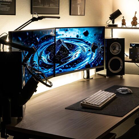STUP CADA DUAL MONTORT-2 عبوة 27 "1920 × 1080 شاشة الكمبيوتر 75Hz VESA Mount HDMI MAMING HYBRID HYBRID SPERES (E27 Dual Series) in Kuwait