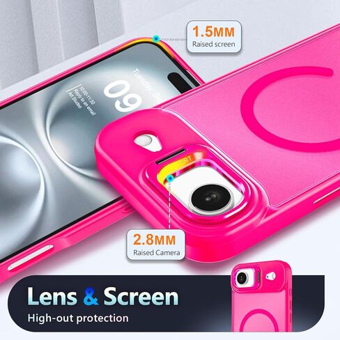 YZB المصمم لحالة الهاتف iPhone 11 ، Black | مغناطيسي متوافق مع Magsafe | واقي عدسة المدمجة والكاميرا | الغطاء الخلفي الصفراء الصفراء والمقاومة للخدش in Kuwait