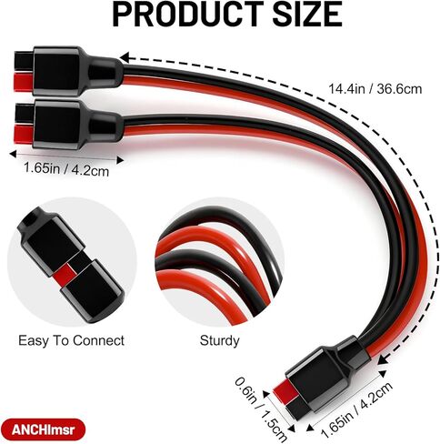 موصل 45A 10AWG إلى الطرف الدائري O مع مصهر حماية 15A/20A/30A/40A، متوافق مع منفذ موصل الإعلانات، كابل حامل مصهر نمط ATC سلبي مزدوج لشحن مولدات الطاقة الشمسية in Kuwait