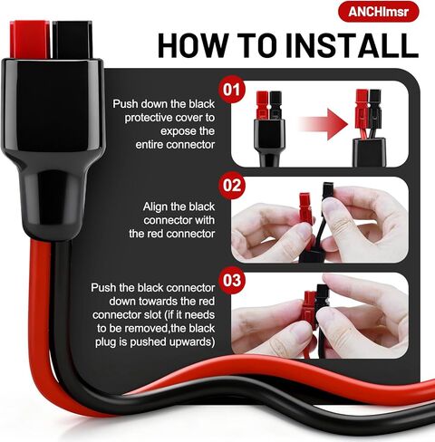 موصل 45A 10AWG إلى الطرف الدائري O مع مصهر حماية 15A/20A/30A/40A، متوافق مع منفذ موصل الإعلانات، كابل حامل مصهر نمط ATC سلبي مزدوج لشحن مولدات الطاقة الشمسية in Kuwait