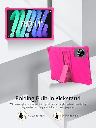 ل Dghrti Tab50 Tablet 10.1 بوصة لوحي ، Bovugac Soft Silicone Stand Stand Stand Stark Froofchproof Friends for pad se 10.1 "tablet (Black) in Kuwait