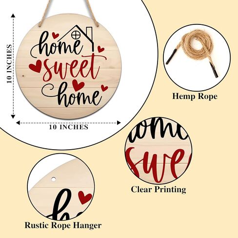 Welcome Sign for Front Door, Spring Round Hanging Sign With Rope, Floral Wall Decor For Farmhouse Home Front Door Porch, Housewarming Gifts for Family Friend, A19 in Saudi Arabia