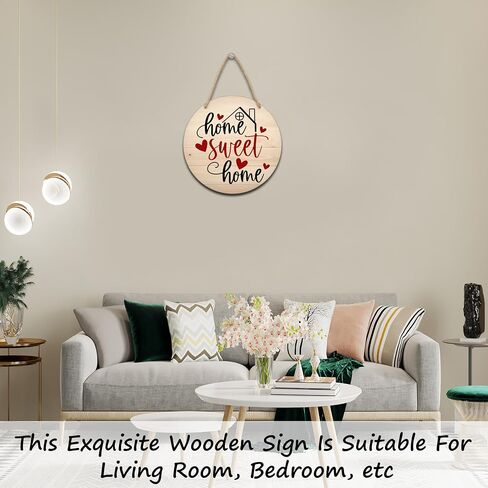 Welcome Sign for Front Door, Spring Round Hanging Sign With Rope, Floral Wall Decor For Farmhouse Home Front Door Porch, Housewarming Gifts for Family Friend, A19 in Saudi Arabia