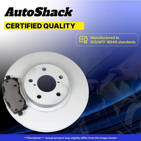 AutoShack Front Drilled & Slotted Brake Rotors Ceramic Brake Pads | Replacement for Chrysler 300 Dodge Challenger Magnum 2006-2023 Charger AWD RWD | Black E-Coated | 6-PC Brake Kit | NightGuard in Saudi Arabia