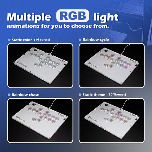 BITFUNX Duelpad Leverless Controller Arcade Stick Zen16, All-Button Arcade Controller 16Keys for PS4/PS3/PC/Switch/Steam, Arcade Fight Stick with SOCD/RGB/Turbo/Hot-Swap/Low Profile Switch in Saudi Arabia