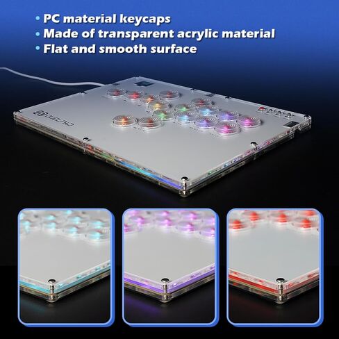 BITFUNX Duelpad Leverless Controller Arcade Stick Zen16, All-Button Arcade Controller 16Keys for PS4/PS3/PC/Switch/Steam, Arcade Fight Stick with SOCD/RGB/Turbo/Hot-Swap/Low Profile Switch in Saudi Arabia