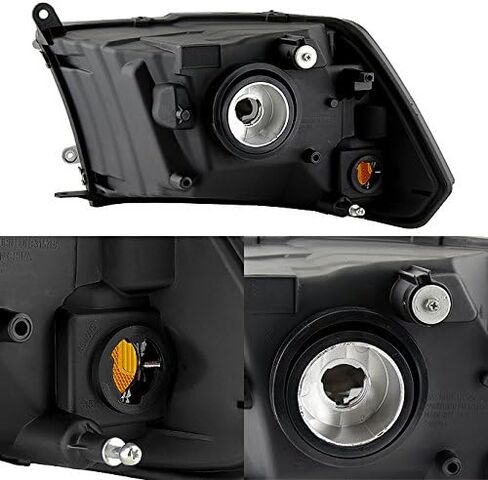 AKKON-للأسود 09-18 Ram 1500 2010-2018 Ram 2500 3500 شاحنة صغيرة المصابيح الأمامية المصابيح الأمامية استبدال مباشر in Kuwait
