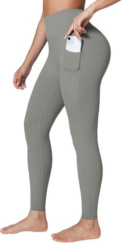 سروال يوجا BRXL للنساء عالي الخصر للتحكم في البطن بدون درزات أمامية مع جيوب للتمرين والجري في صالة الألعاب الرياضية 25 بوصة برتقالي L in Kuwait