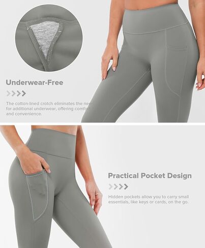 سروال يوجا BRXL للنساء عالي الخصر للتحكم في البطن بدون درزات أمامية مع جيوب للتمرين والجري في صالة الألعاب الرياضية 25 بوصة برتقالي L in Kuwait