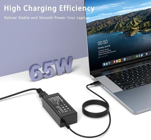 90W USB C Laptop Charger Compatible with Dell XPS 13 15 17, Latitude 5520 5530 5540 5550 5400 5450 5440 5430 5420 5320, Latitude 3420 3450 3520 3550 7320 7420, Precision 3540 5550 in Kuwait