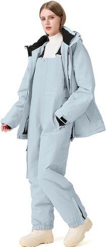 GS SNOWING Women's Ski Jackets and Pants Set Windproof Waterproof Snowboard Jacket Bibs Two Piece Ski Suits in Saudi Arabia