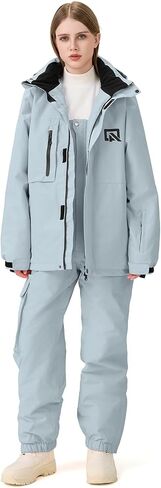 GS SNOWING Women's Ski Jackets and Pants Set Windproof Waterproof Snowboard Jacket Bibs Two Piece Ski Suits in Saudi Arabia