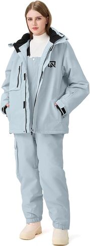 GS SNOWING Women's Ski Jackets and Pants Set Windproof Waterproof Snowboard Jacket Bibs Two Piece Ski Suits in Saudi Arabia
