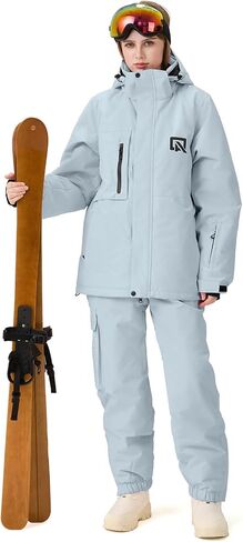GS SNOWING Women's Ski Jackets and Pants Set Windproof Waterproof Snowboard Jacket Bibs Two Piece Ski Suits in Saudi Arabia