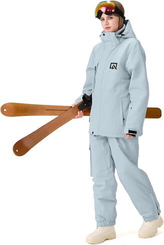 GS SNOWING Women's Ski Jackets and Pants Set Windproof Waterproof Snowboard Jacket Bibs Two Piece Ski Suits in Saudi Arabia