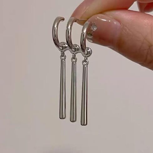 Zoro Anime Earrings for Women Men - Gold Chunky Bar Drop Earrings - One Piece Cosplay Silver Cuff Dangle Statement Jewelry in Saudi Arabia