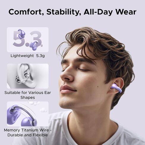 سماعات Ugreen Open Ear Wireless Bluetooth 5.4 ، سماعات رياضية سائق 12 مم مع ENC ، شحن سريع لمدة 30 ساعة ، متوافقة مع أجهزة iPhone Android و Bluetooth in Saudi Arabia