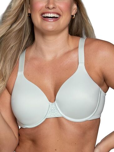 Vanity Fair Women's Full Figure Beauty Back Smoothing Bra, 4-Way Stretch Fabric, Lightly Lined Cups Up to H in Saudi Arabia