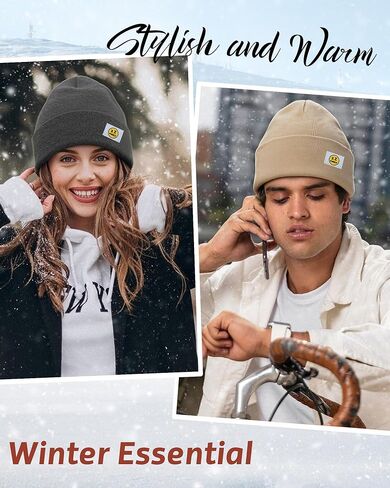 قبعة شتوية للنساء والرجال بطبقة مزدوجة قبعات شتوية ناعمة ودافئة بأساور للجنسين قبعة تزلج in Kuwait