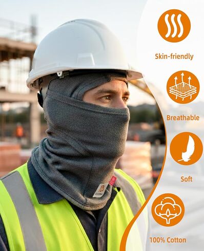 BOCOMAL FR قناع الوجه بالاكلافا المقاوم للهب بتصنيف قوس NFPA2112 CAT2 خوذة بطانة تغطي غطاء محرك السيارة للحام in Saudi Arabia