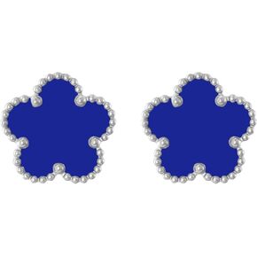 Gold Plated Stainless Steel Four Leaf Clover Stud Earrings for Women in Kuwait