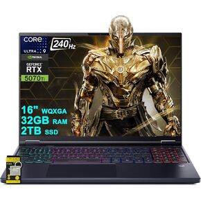 Acer Predator Helios Neo 16S AI Gaming Laptop 16 "2560x1600 OLED 240Hz (100 ٪ DCI-P3) Intel 24-Core Ultra 9 275HX 64GB RAM 1TB SSD GEFORCE RTX 5070 TI DLSS4 (يصل إلى 992 AI TOPS) in Kuwait