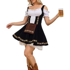 فستان Oktoberfest التنكري للنساء، فستان Dirndl للزي البافاري الألماني التقليدي، مهرجان الهالوين in Kuwait