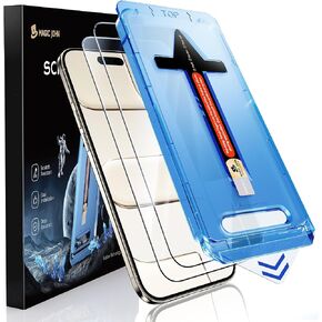 MAGIC JOHN 2 Pack for iPhone 17 Pro 6.3 inch Tempered Glass Screen Protector, Auto Dust-Elimination, Bubble Free, HD Clear, Easy Installation in Kuwait