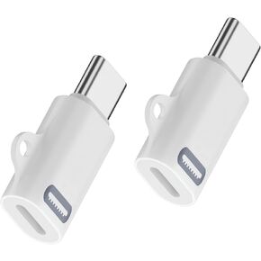 2 Pack USB C to Lightning Charging Adapter,[MFi Certified] USB C Male to Lightning Female Connector Type-C to 8 Pin Fast Charging Converter Data for iPhone 17 Air 16 15 iPad Car Carplay in Kuwait