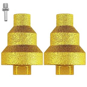 2Pcs Diamond Brazed Step Drill Bits, M10 Thread Beveling Chamfer Step Bits, for Angle Grinder & Electric Drill - Marble Concrete, Tile, Stone, Ceramics (M10) in Kuwait