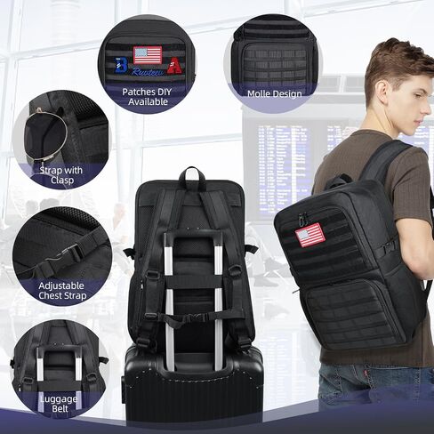 BERTASCHE Lunch Backpack, Laptop Backpack 15.6 inch w/Insulated Cooler Lunch box for Men Women, Casual Daypack for Work Commuter Picnic College,Black in Kuwait