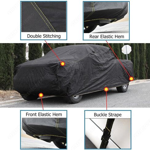 Car Cover fits 2004 2005 2006 2007 2008 GMC Sierra 2500HD 3500HD Crew Cab 8ft Bed Dually XTREMECOVERPRO Diamond Series Black Truck Cover in Kuwait