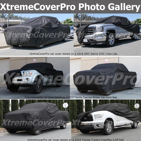 Car Cover fits 2004 2005 2006 2007 2008 GMC Sierra 2500HD 3500HD Crew Cab 8ft Bed Dually XTREMECOVERPRO Diamond Series Black Truck Cover in Kuwait
