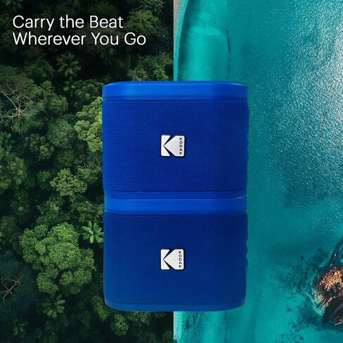 مكبر صوت Kodak Soundbrix ™ Bluetooth مع HD Sound Portable IPX4 مقاومة للماء حتى 5H وقت اللعب v5.4 للحفلة المنزلية في الهواء الطلق الشاطئ الأدوات الإلكترونية هدية عيد ميلاد هدية أصفر قابلة للتكديس in Kuwait