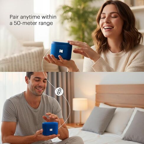مكبر صوت Kodak Soundbrix ™ Bluetooth مع HD Sound Portable IPX4 مقاومة للماء حتى 5H وقت اللعب v5.4 للحفلة المنزلية في الهواء الطلق الشاطئ الأدوات الإلكترونية هدية عيد ميلاد هدية أصفر قابلة للتكديس in Kuwait