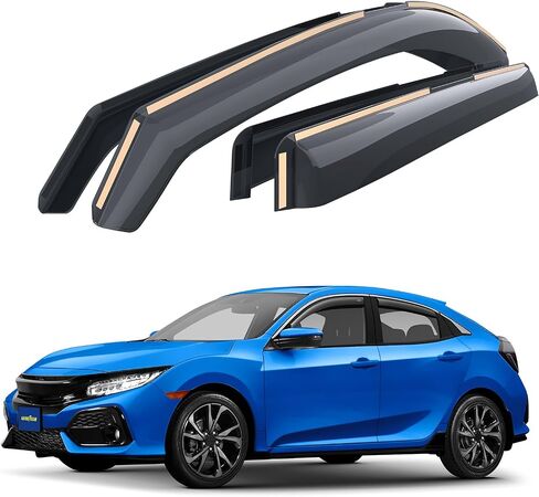 Goodyear Shatterproof in-Channel Window Deflectors for Toyota Sequoia 2023-2025, Rain Guards, Window Visors for Cars, Vent Deflector, Car Accessories, 4 pcs - GY008722 in Saudi Arabia