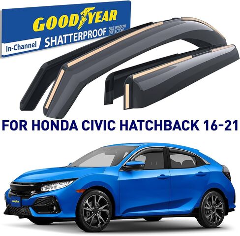 Goodyear Shatterproof in-Channel Window Deflectors for Toyota Sequoia 2023-2025, Rain Guards, Window Visors for Cars, Vent Deflector, Car Accessories, 4 pcs - GY008722 in Saudi Arabia