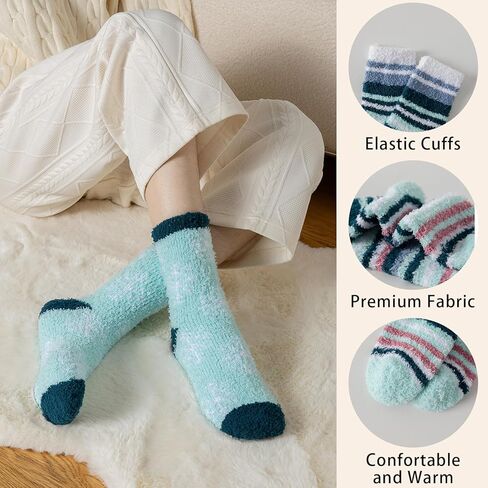 جوارب غامضة للنساء - 5 أزواج جوارب دافئة ومريحة للأمهات، جوارب شتوية in Kuwait