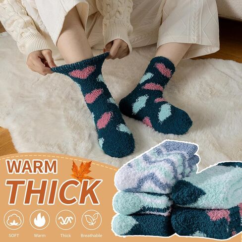 جوارب غامضة للنساء - 5 أزواج جوارب دافئة ومريحة للأمهات، جوارب شتوية in Kuwait