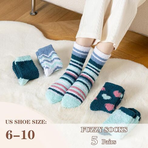 جوارب غامضة للنساء - 5 أزواج جوارب دافئة ومريحة للأمهات، جوارب شتوية in Kuwait