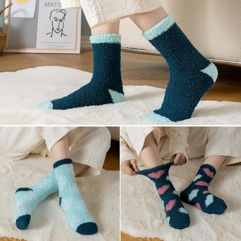 جوارب غامضة للنساء - 5 أزواج جوارب دافئة ومريحة للأمهات، جوارب شتوية in Kuwait