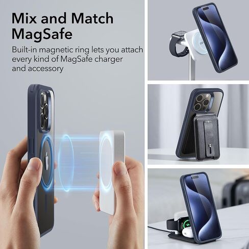 ESR لحالة iPhone 17 Pro ، التحكم في الكاميرا ، متوافق مع Magsafe ، حماية من الدرجة العسكرية المقاومة للصدمات ، حالة الهاتف المغناطيسي لـ iPhone 17 Pro ، Classic Hybrid Case ، Frosted Purple in Kuwait