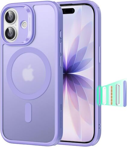 ESR لحالة iPhone 17 Pro ، التحكم في الكاميرا ، متوافق مع Magsafe ، حماية من الدرجة العسكرية المقاومة للصدمات ، حالة الهاتف المغناطيسي لـ iPhone 17 Pro ، Classic Hybrid Case ، Frosted Purple in Kuwait