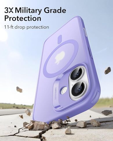 ESR لحالة iPhone 17 Pro ، التحكم في الكاميرا ، متوافق مع Magsafe ، حماية من الدرجة العسكرية المقاومة للصدمات ، حالة الهاتف المغناطيسي لـ iPhone 17 Pro ، Classic Hybrid Case ، Frosted Purple in Kuwait