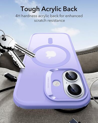 ESR لحالة iPhone 17 Pro ، التحكم في الكاميرا ، متوافق مع Magsafe ، حماية من الدرجة العسكرية المقاومة للصدمات ، حالة الهاتف المغناطيسي لـ iPhone 17 Pro ، Classic Hybrid Case ، Frosted Purple in Kuwait