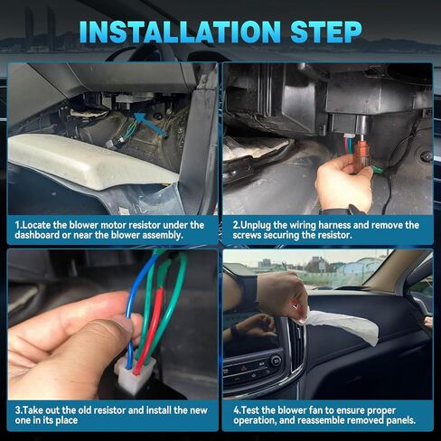 استبدال مقاوم محرك منفاخ المروحة HVAC لـ دودج رام 1500 2500 3500 1994-2009 يستبدل RU109 4720278 68004241AA مقاوم مروحة التكييف in Kuwait