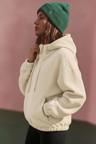 ZAFUL Womens Fleece sherpa 2025 Coats with Pockets Oversize Trendy Fuzzy Hooded pullover for Winter in Saudi Arabia